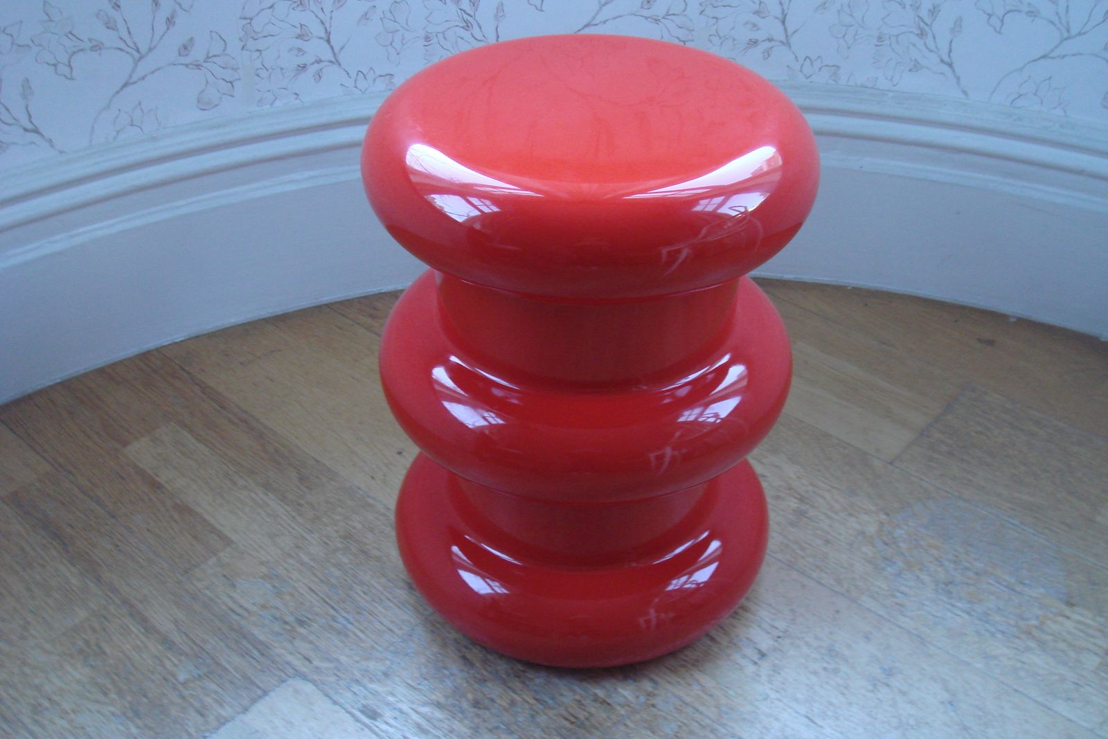 New Kartell Pilastro Design Ettore Sottsass Stool In Red Made In Italy photo 295.0