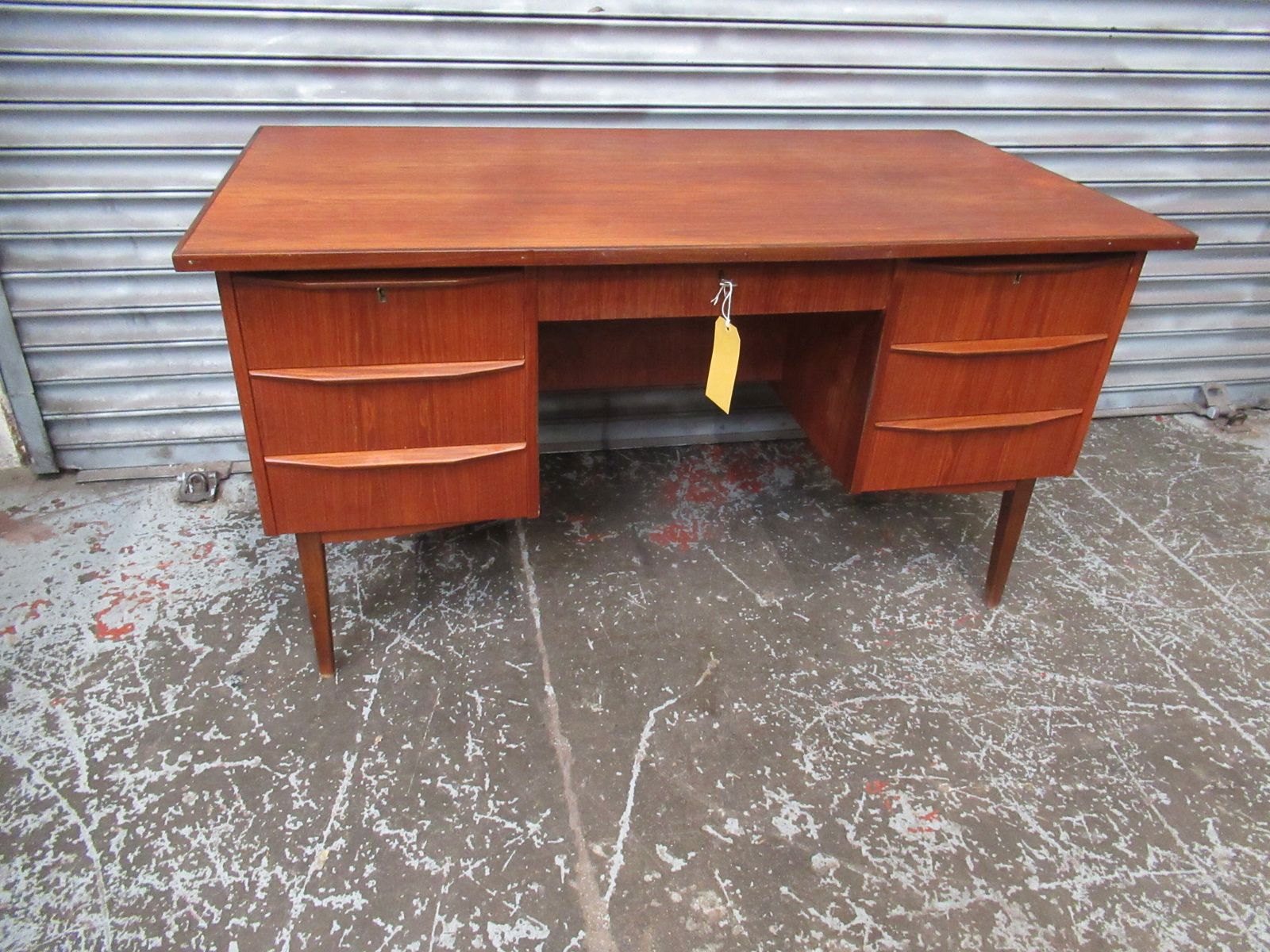 1970s   Teak Knee Hole Desk, Vintage