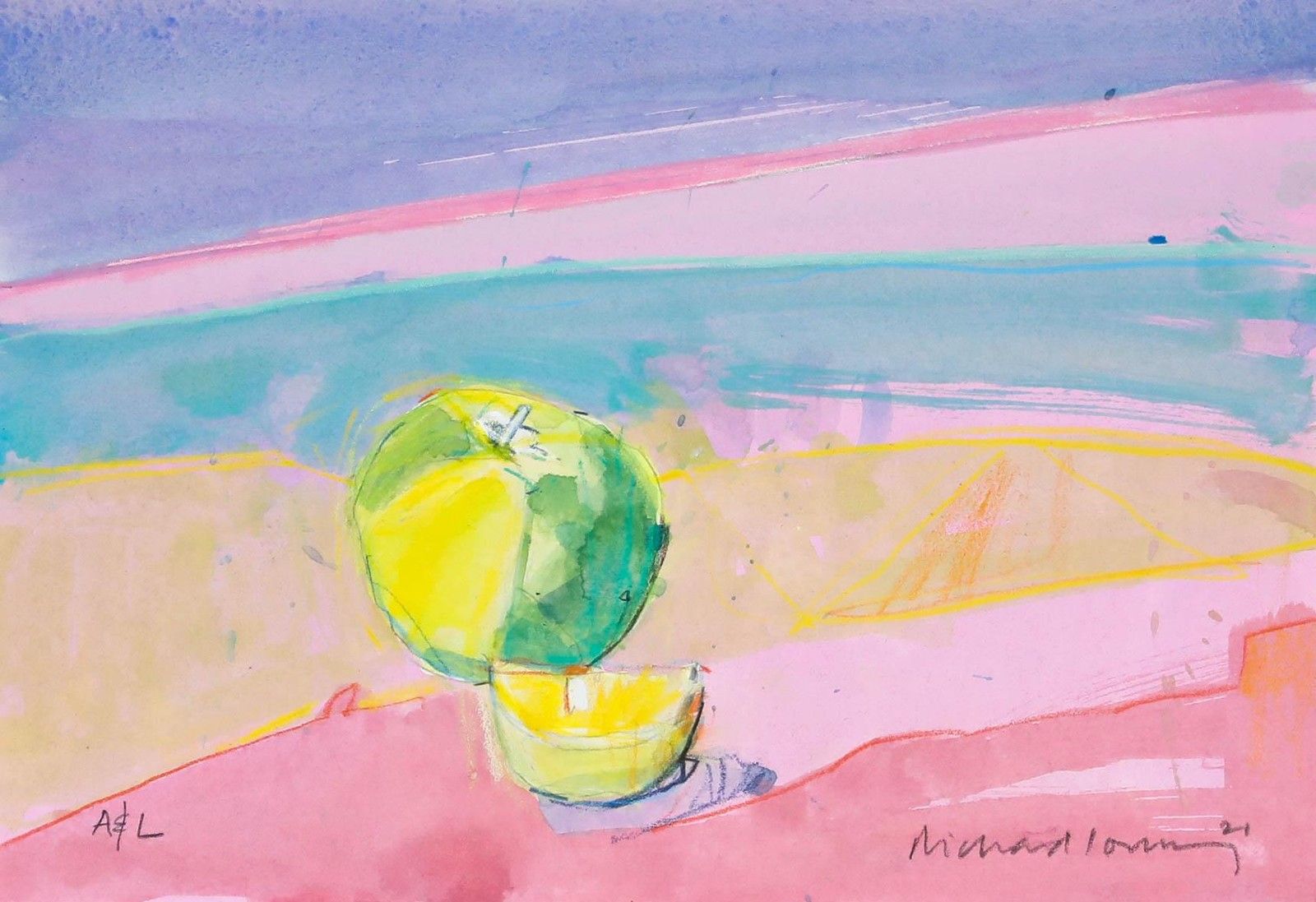 Richard J.S. Young 2021 Mixed Media, Apples And Lemons photo furniture