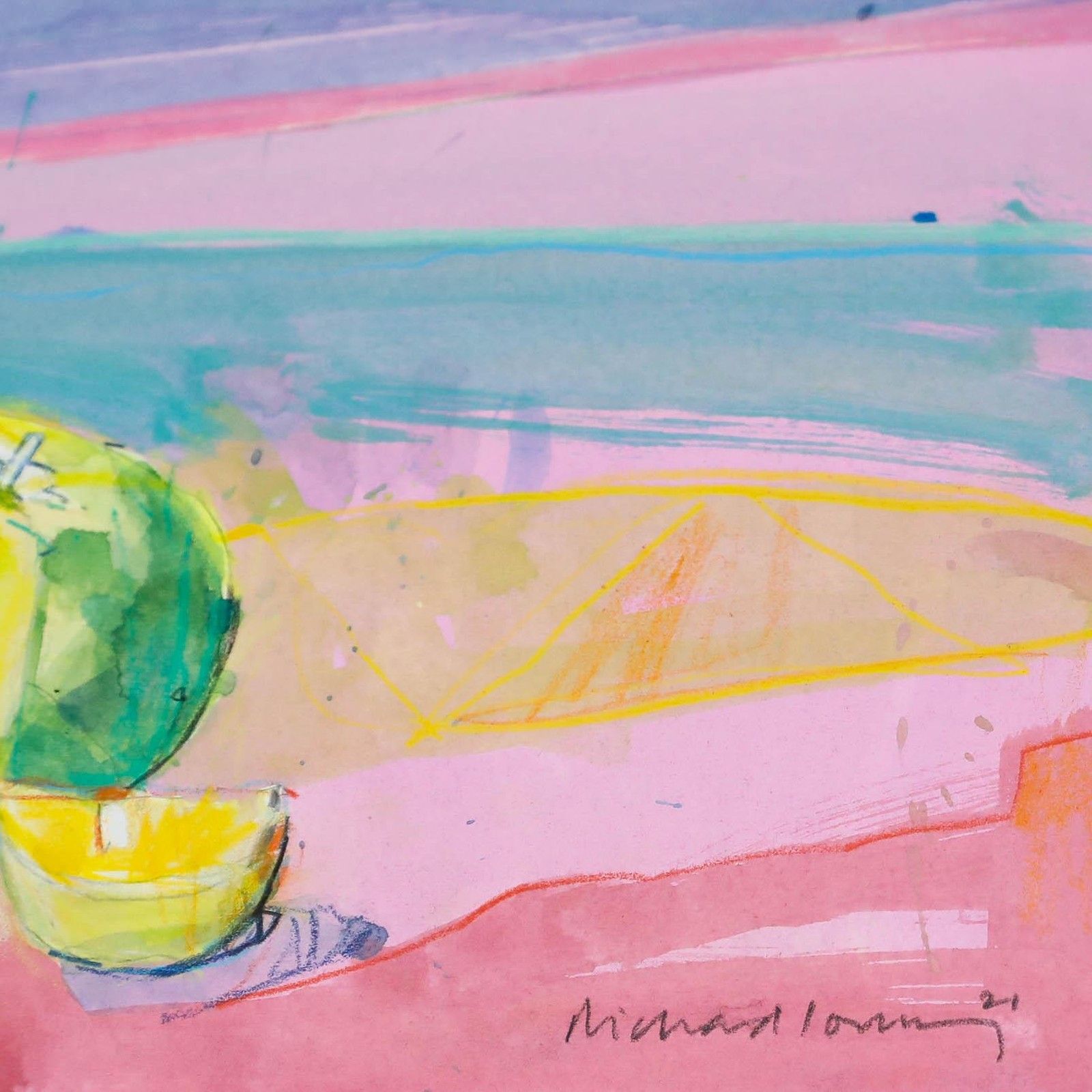 Richard J.S. Young 2021 Mixed Media, Apples And Lemons photo for sale