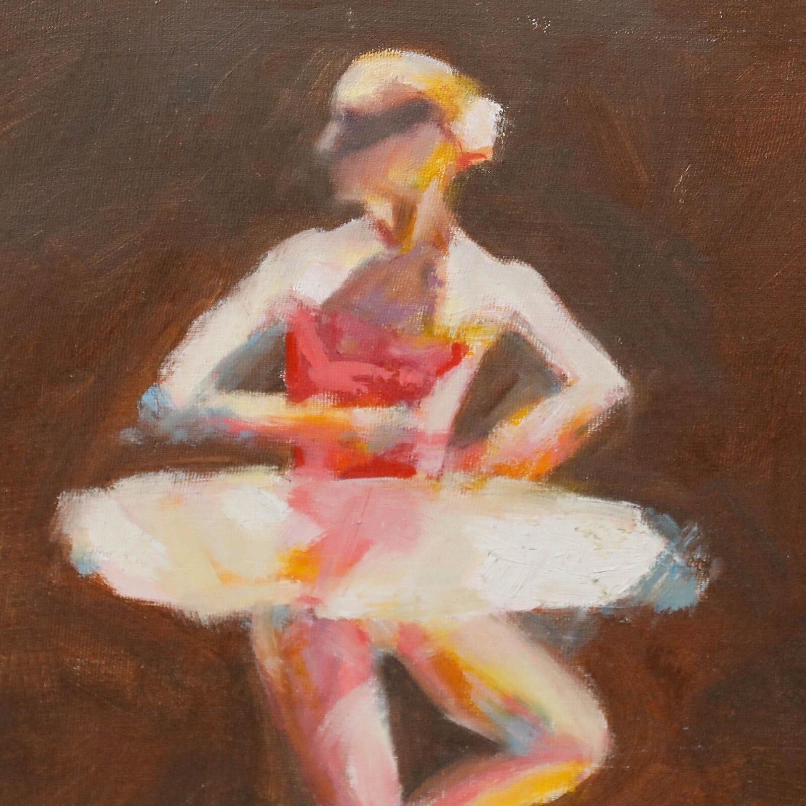 Richard J.S. Young 2019 Oil, Ballet Girl photo Art