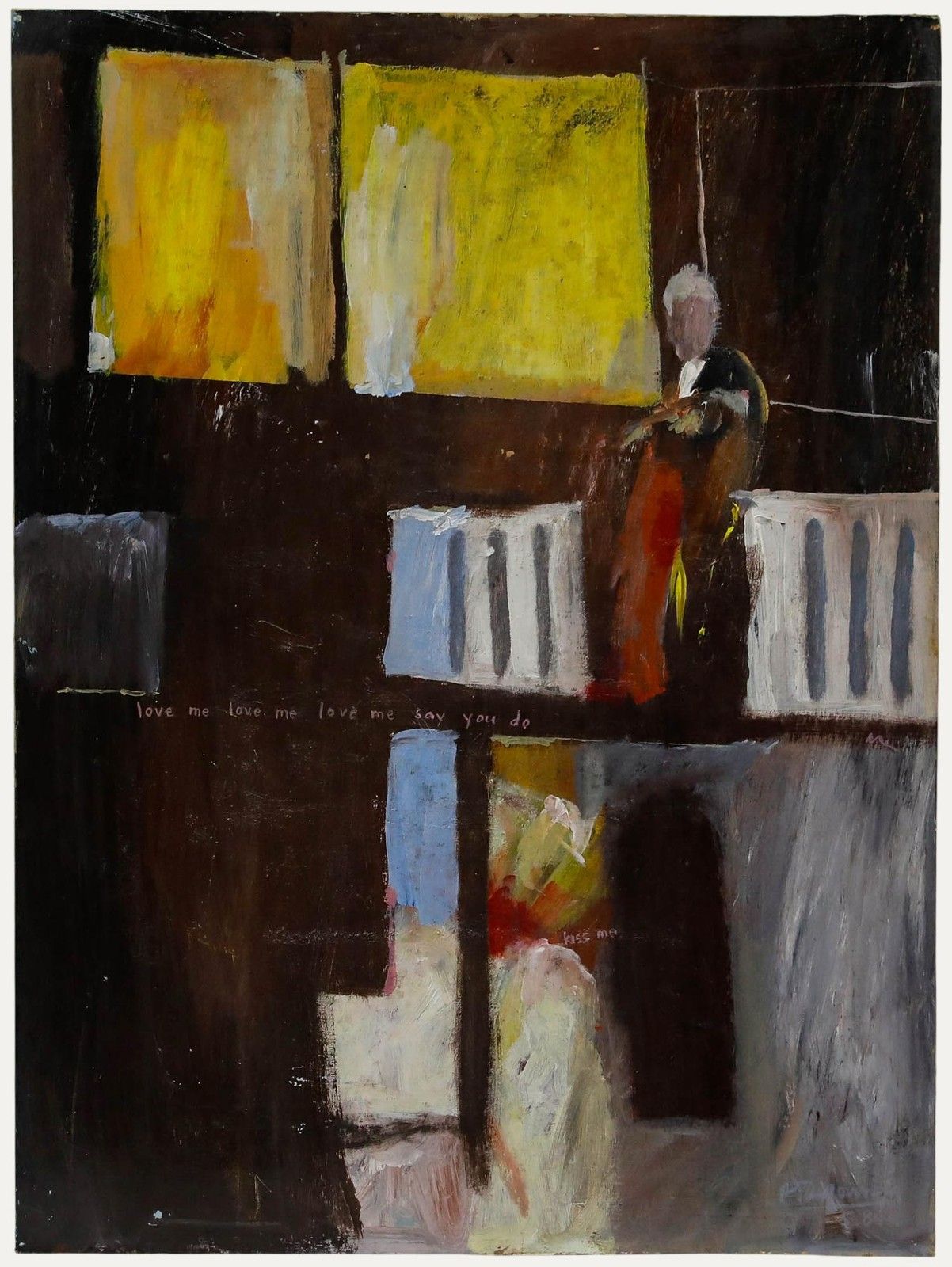 Richard J.S. Young 1984 Oil, Love Me Say You Do