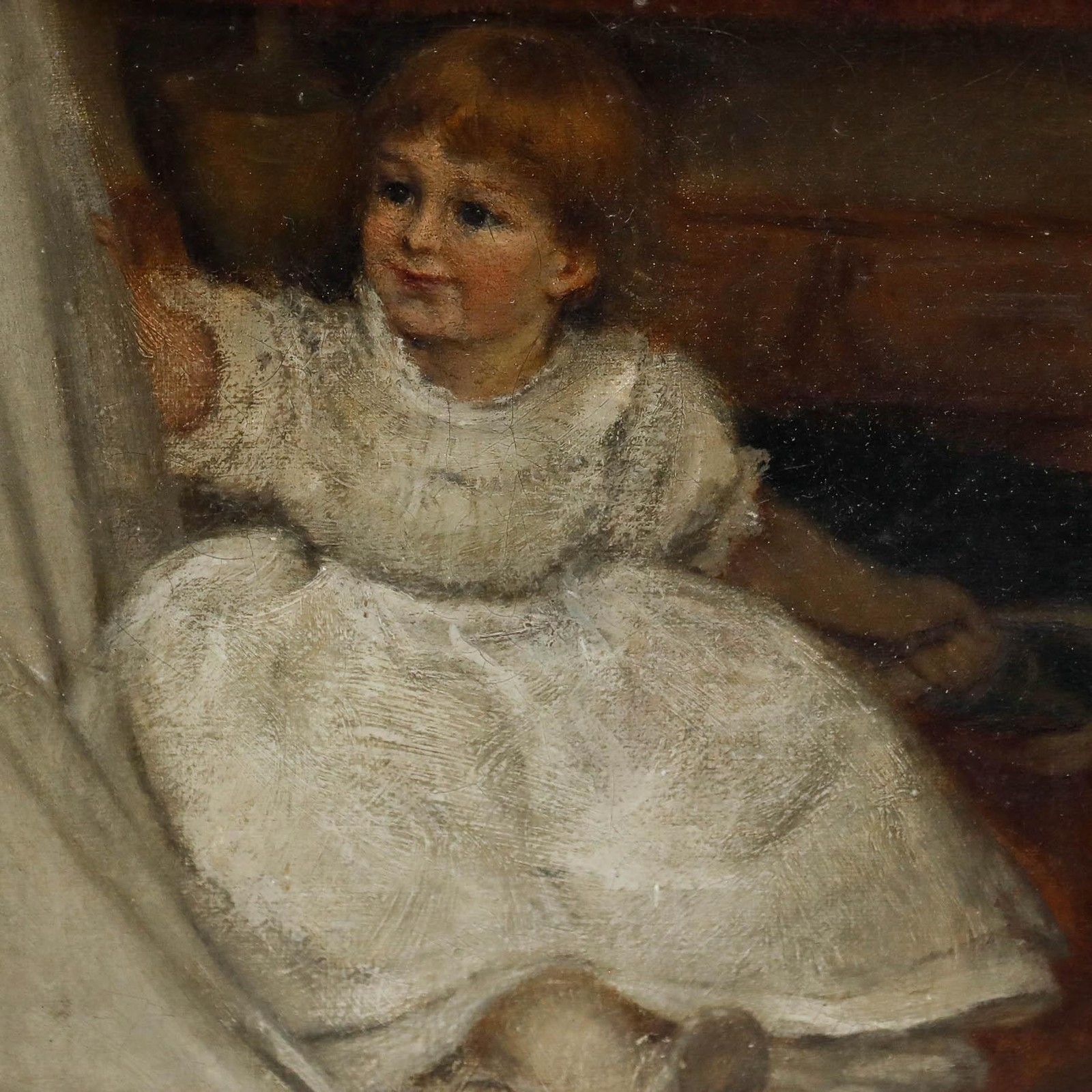 Edward Killingworth Johnson Rws (1825 1896) Oil, Christening Gown photo Art