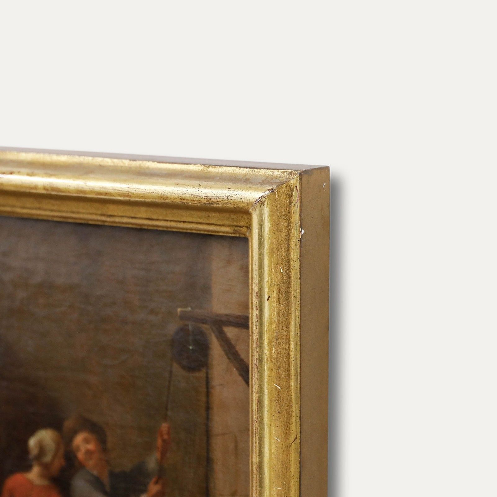 Framed Dutch School 17th Century Oil Couple By The Well photo 550.0