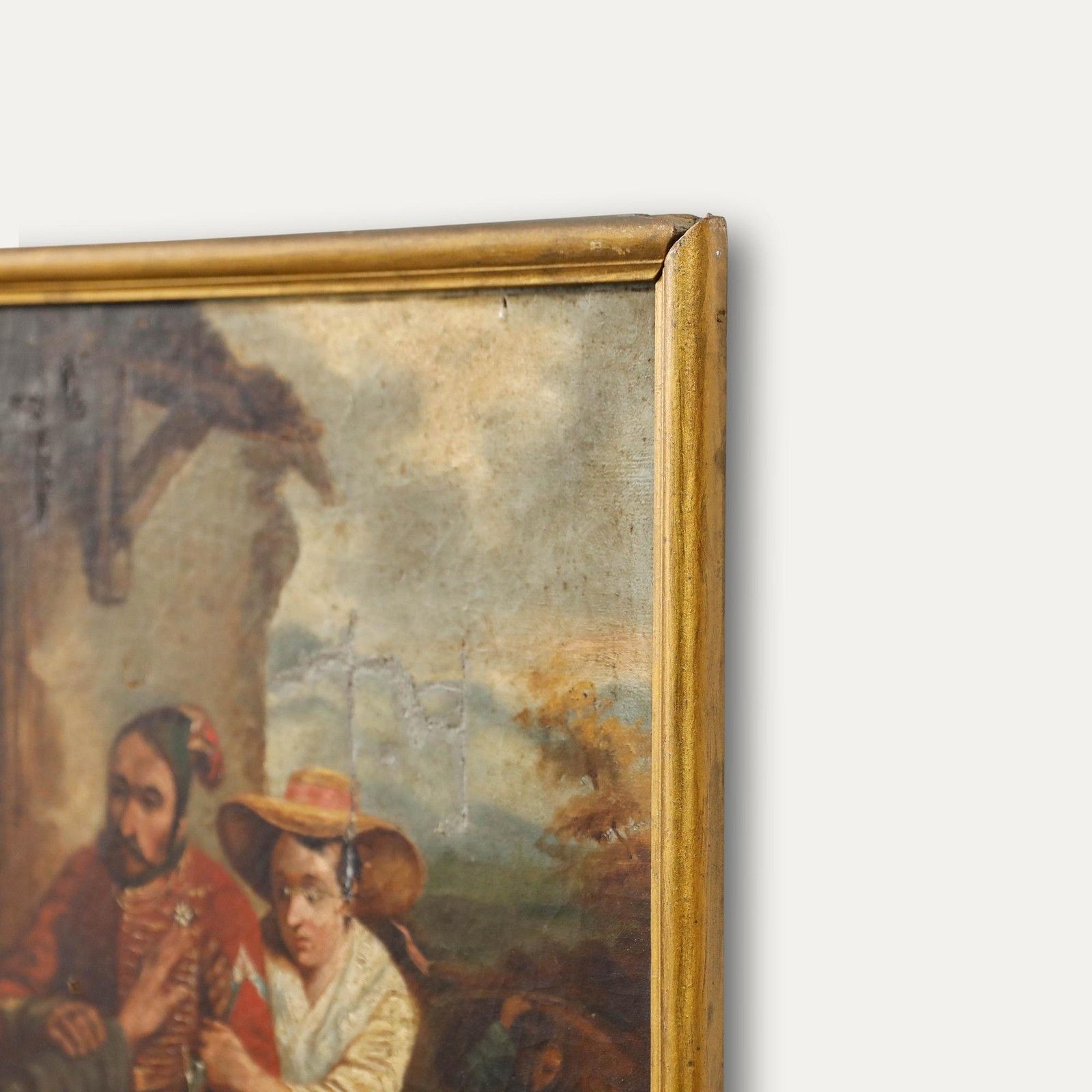 Ulysse Isnard For Restoration 1858 Oil, A Military Meeting photo 325.0