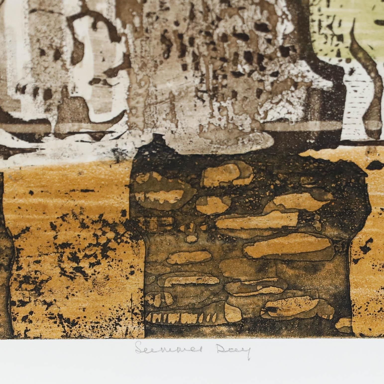 Betty Connal Peebles (1935 1999) 20th Century Collagraph, Summer Day photo for sale