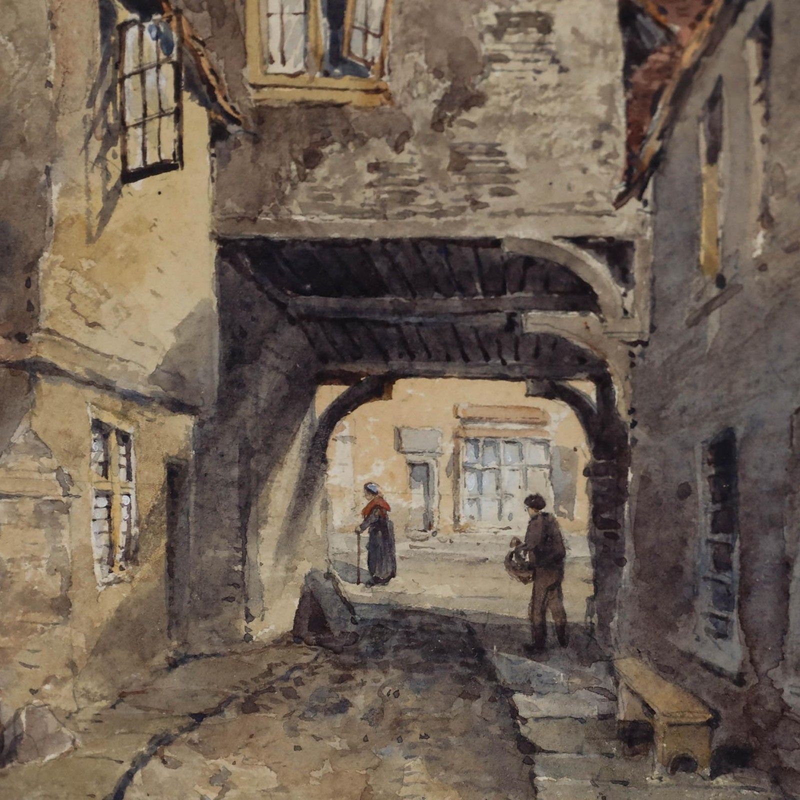 William James Boddy (1832 1911) 1901 Watercolour, A Courtyard At Windsor photo Art