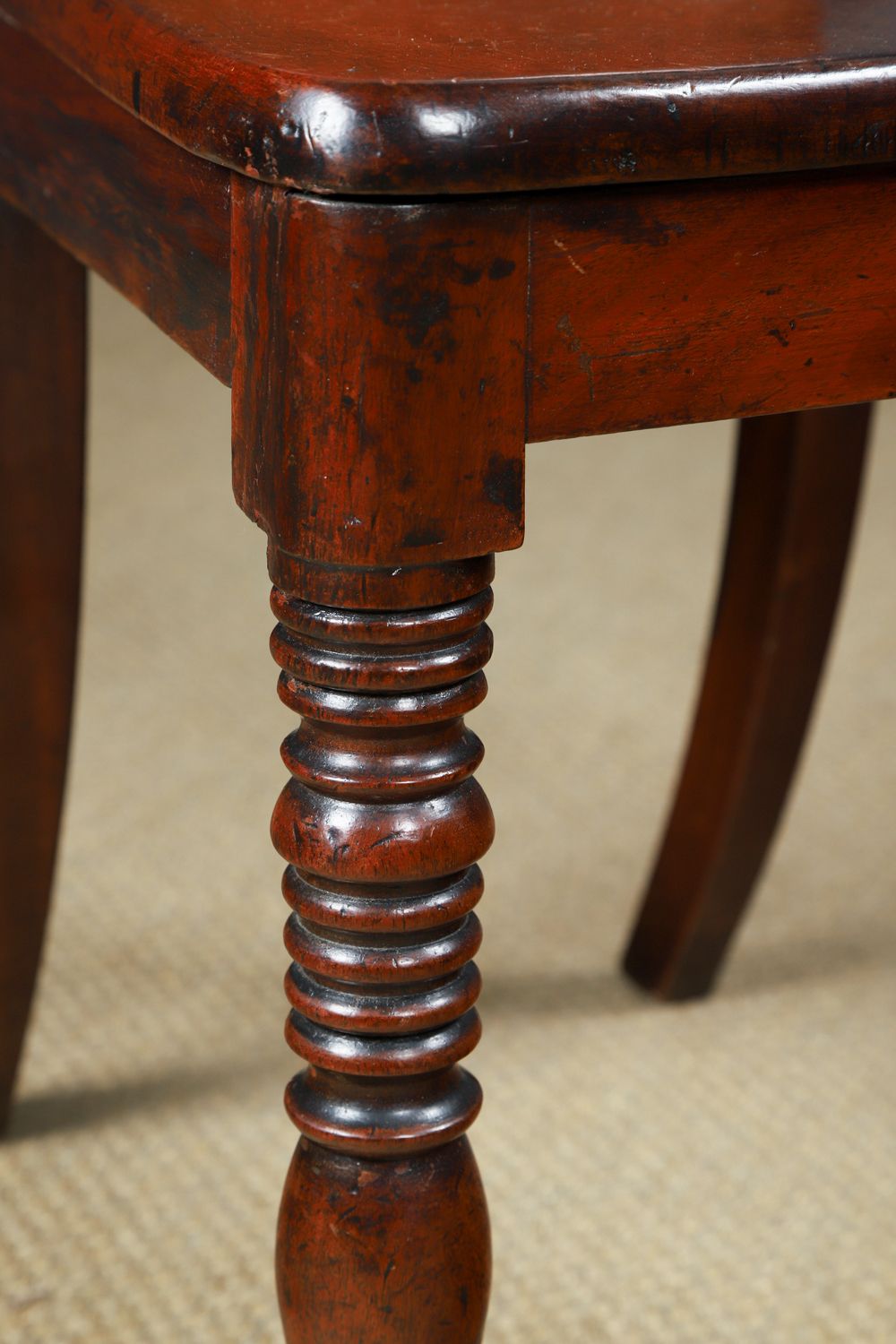 Antique English Regency Mahogany Hall / Occasional Side Chair (Circa 1830) photo vintage