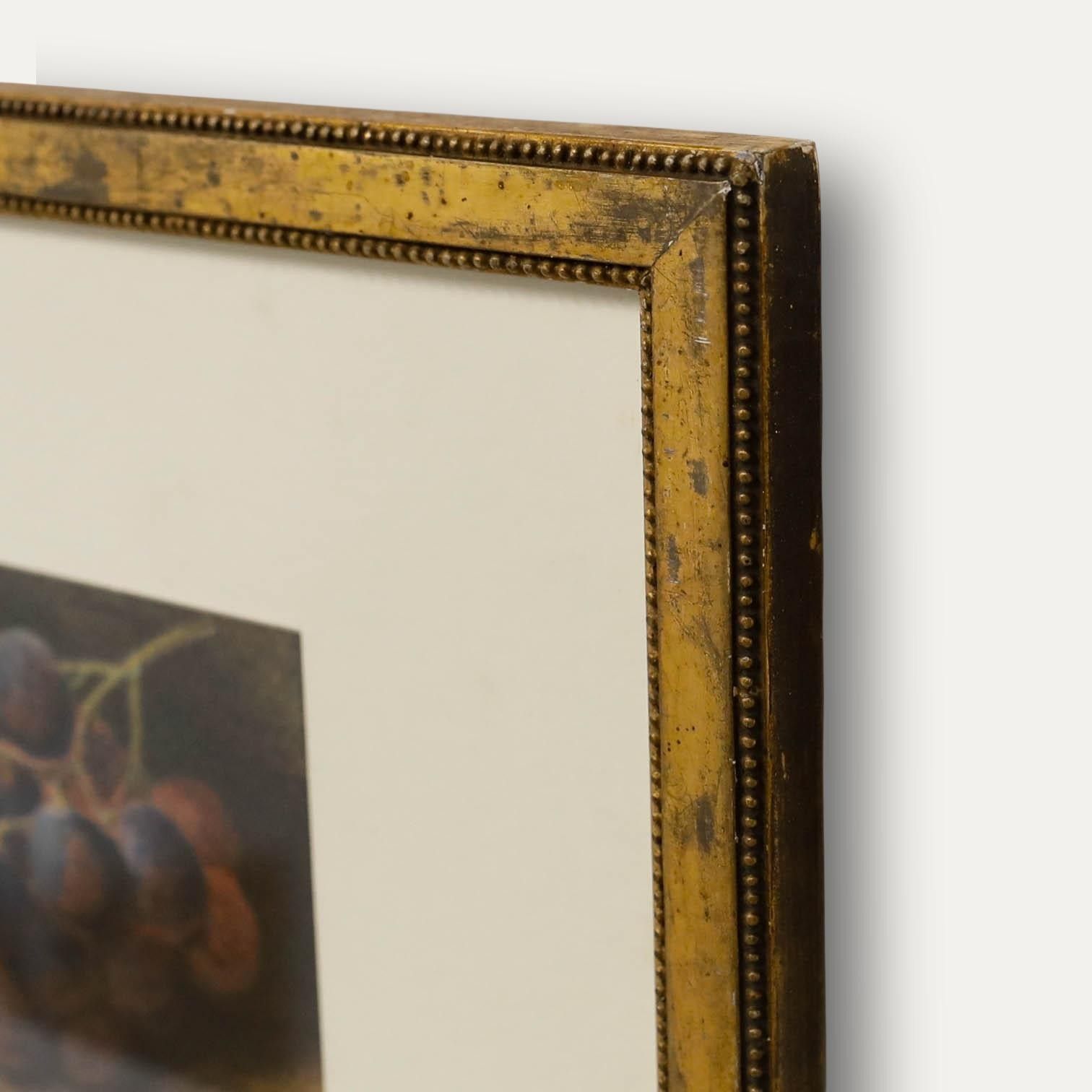 T. Strudwick Framed Late 19th Century Watercolour, Still Life Of Grapes photo 175.0