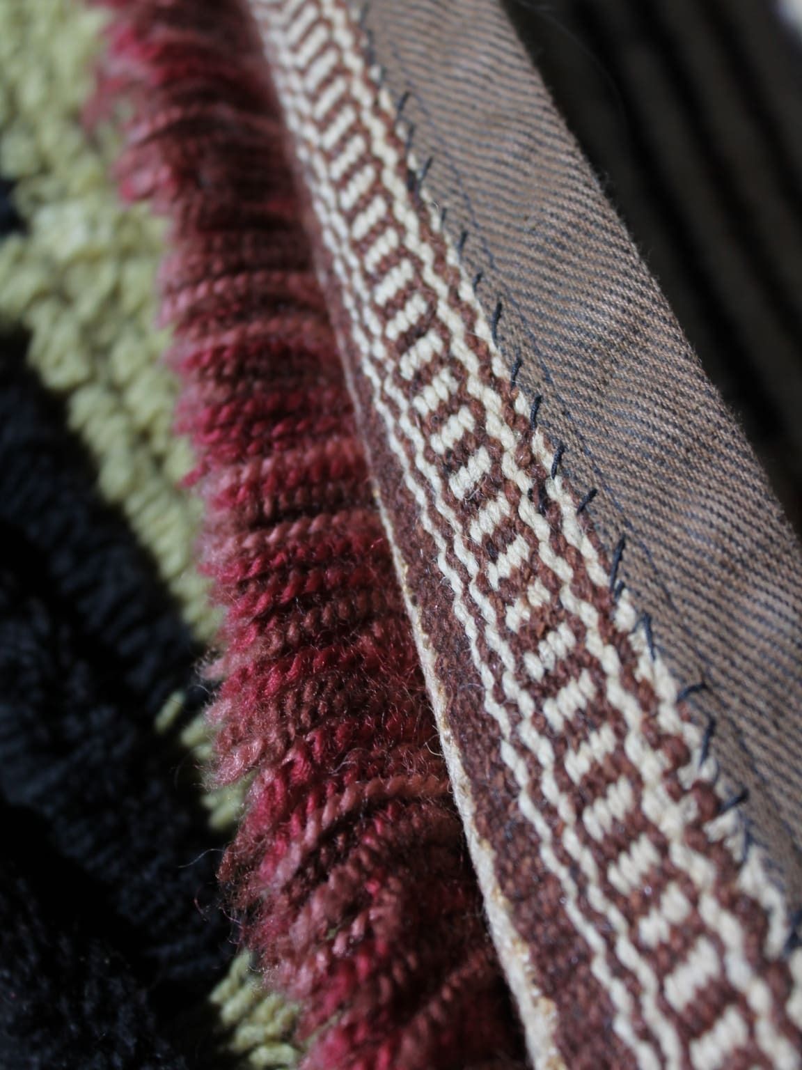 Swedish Geometric Rya Wool Rug 80x150cm, 1900s photo Textiles