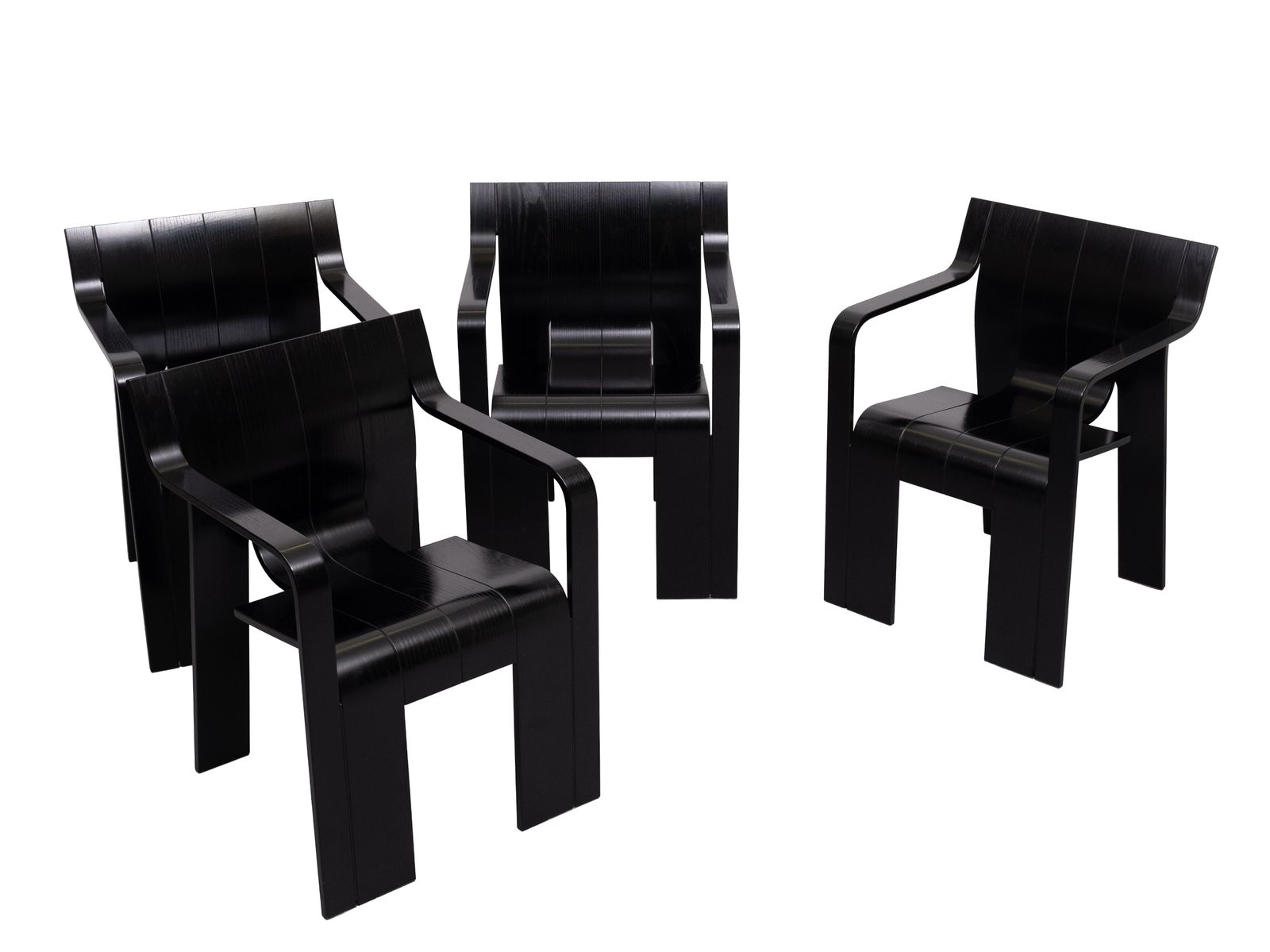 Gijs Bakker Strip Stoelen Met Armleuningen, Jaren 1970, Nederland photo furniture
