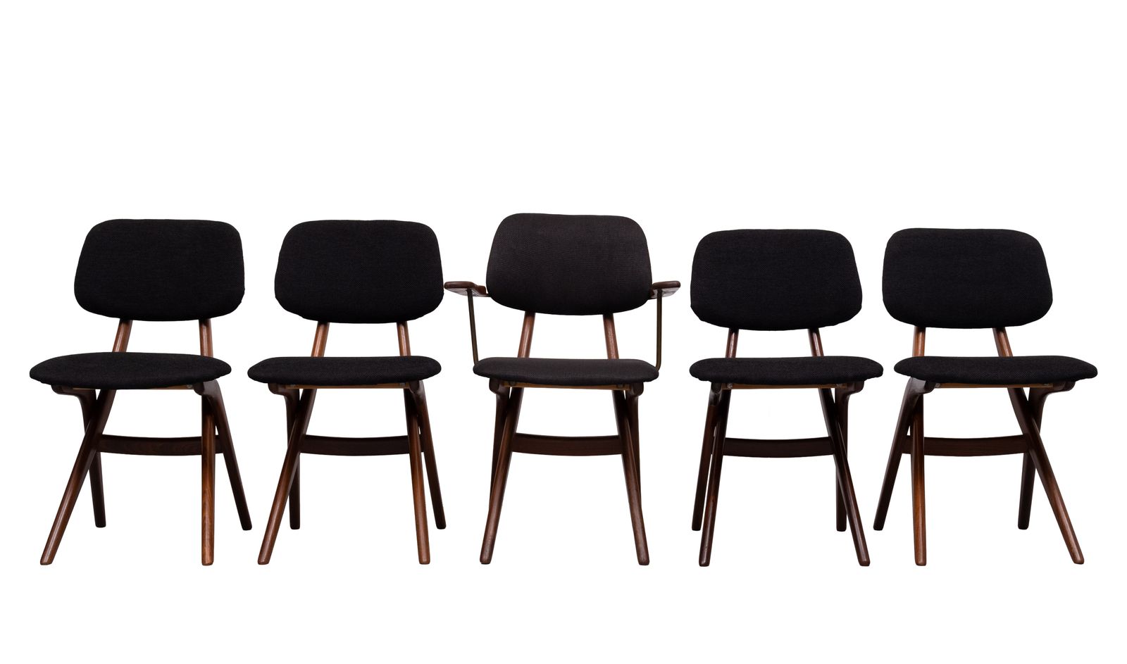 Louis Van Teeffelen Scissors Dinner Chairs, Wébé, Dutch Design photo for sale