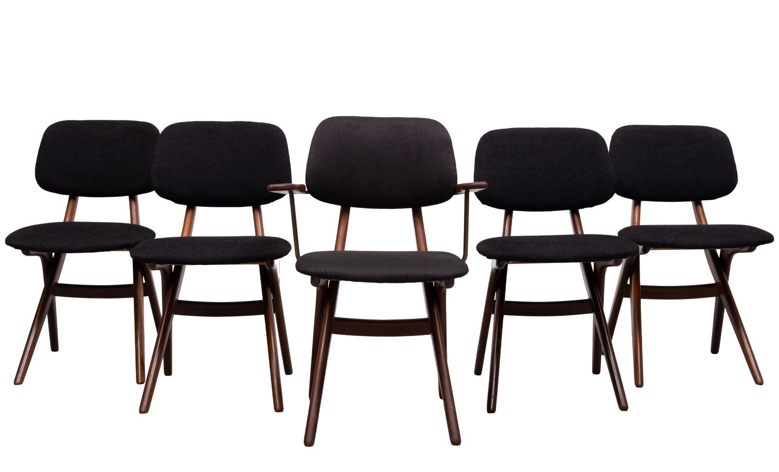 Louis Van Teeffelen Scissors Dinner Chairs, Wébé, Dutch Design