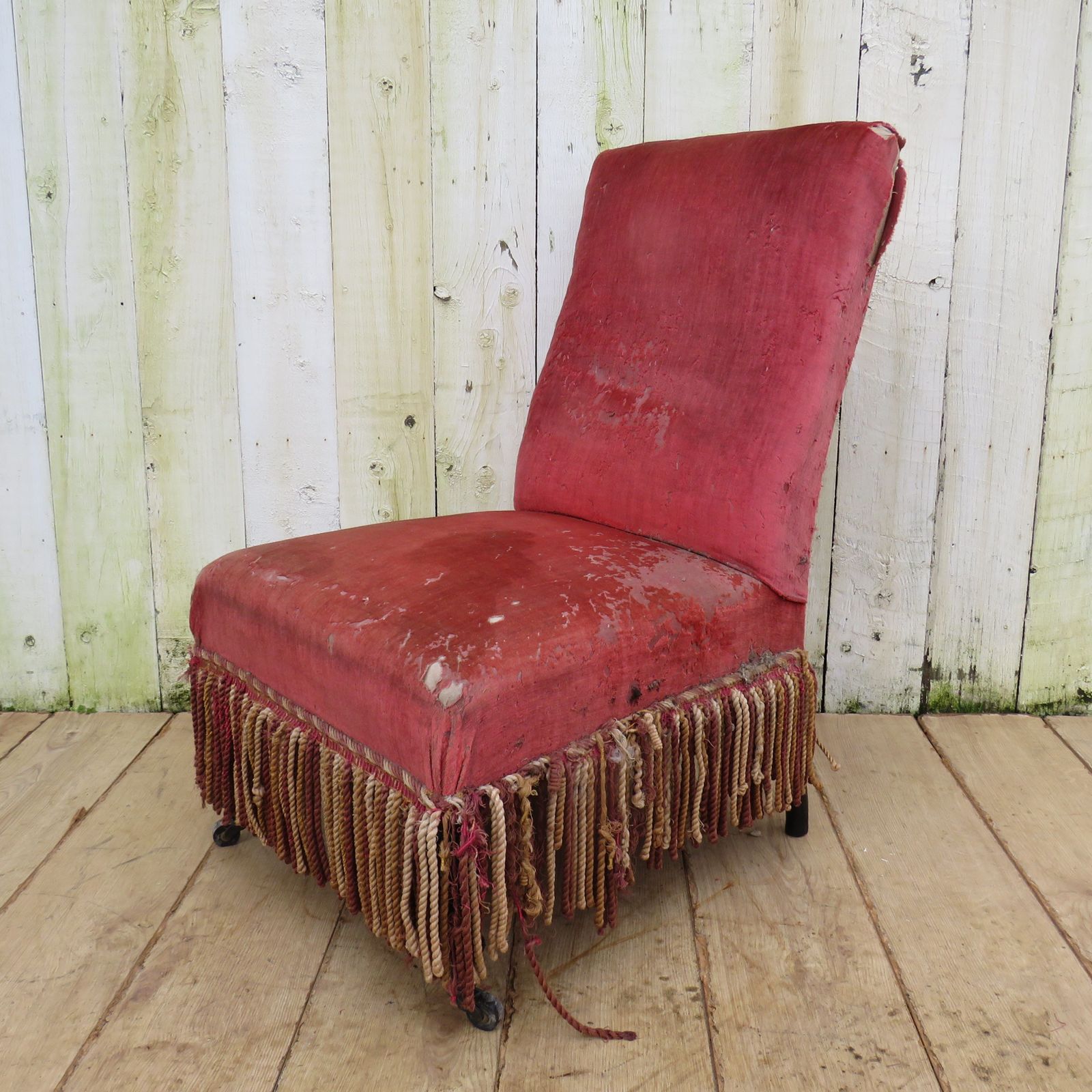 Antique French Napoleon III Slipper Chair photo furniture