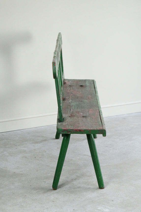 Green Painted European Bench, 1800s photo 845.0
