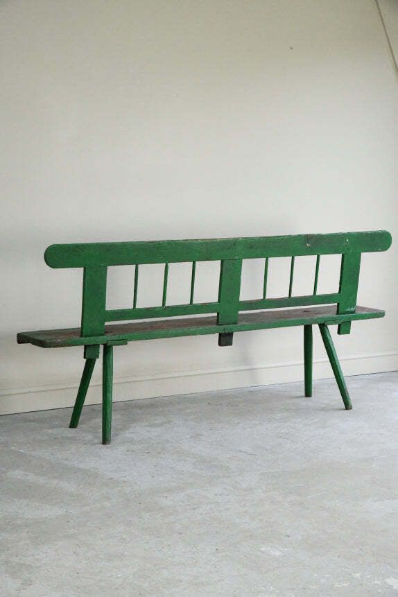 Green Painted European Bench, 1800s photo buy