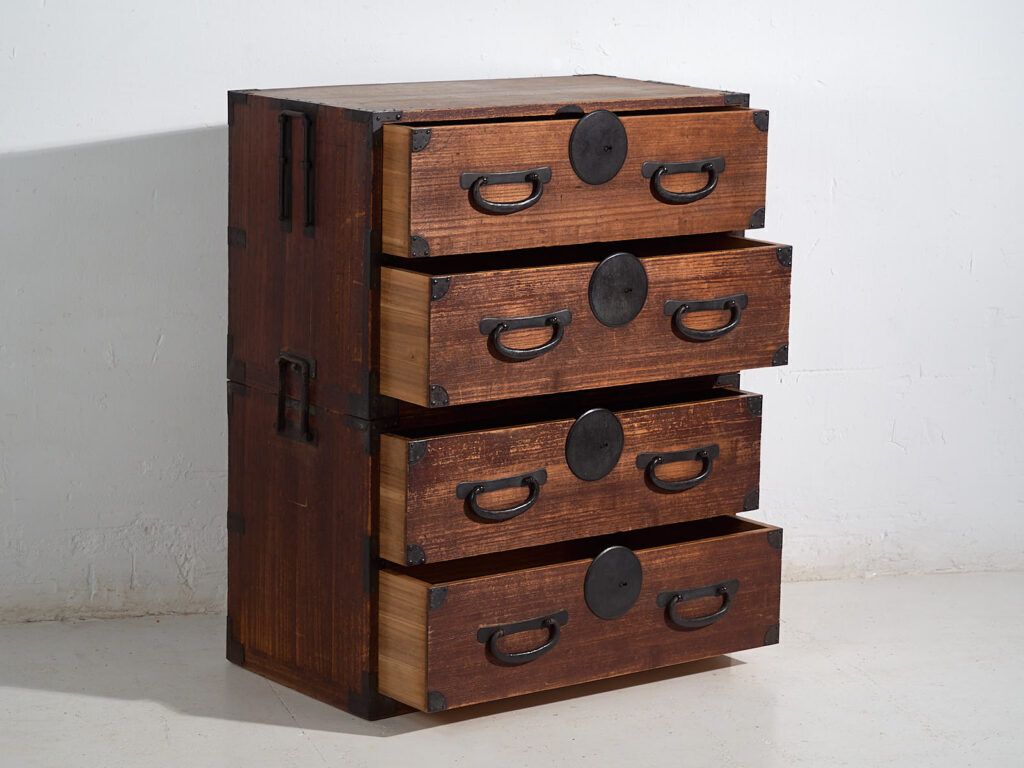 Antique Tansu Japanese Chest Of Drawers – Meiji / Taishō Period (C.1868 1926) #43 photo for sale