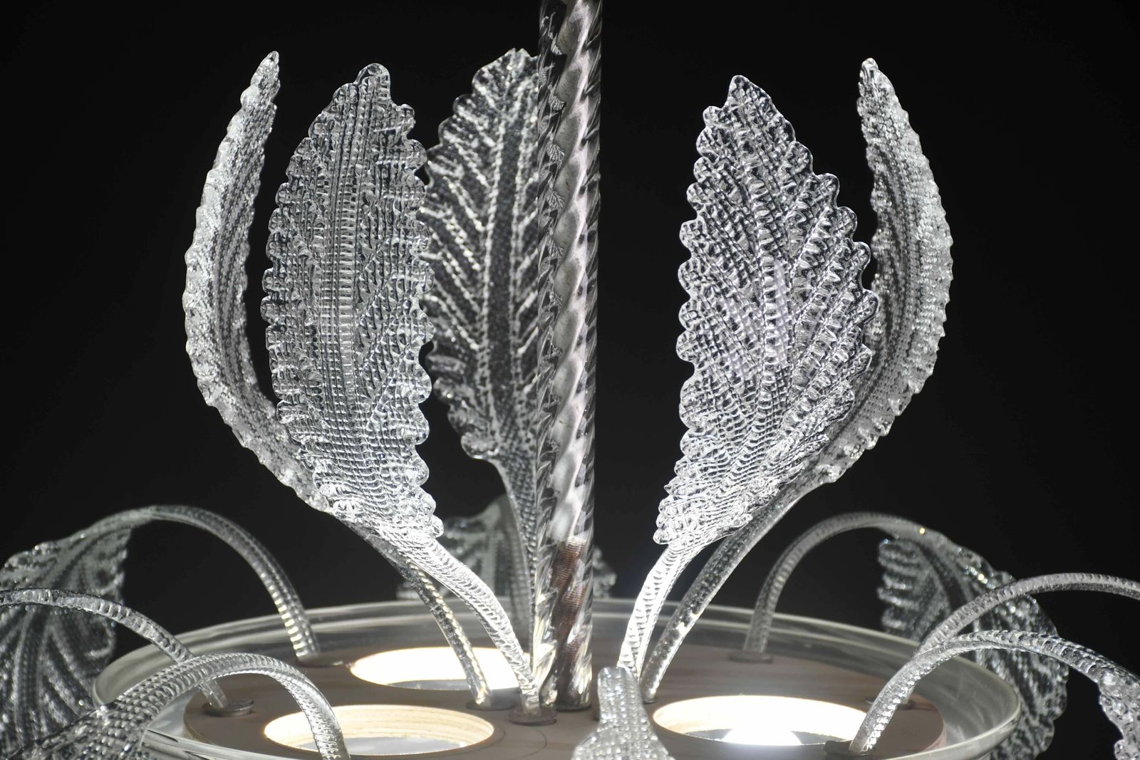 photo for sale Lovely Art Deco Barovier E Toso Chandelier, Murano Glass, 1940s