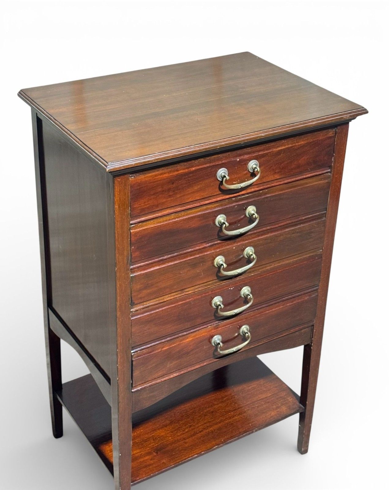 Antique Mahogany Chest Of Drawers Music Cabinet Filling Cabinet photo for sale