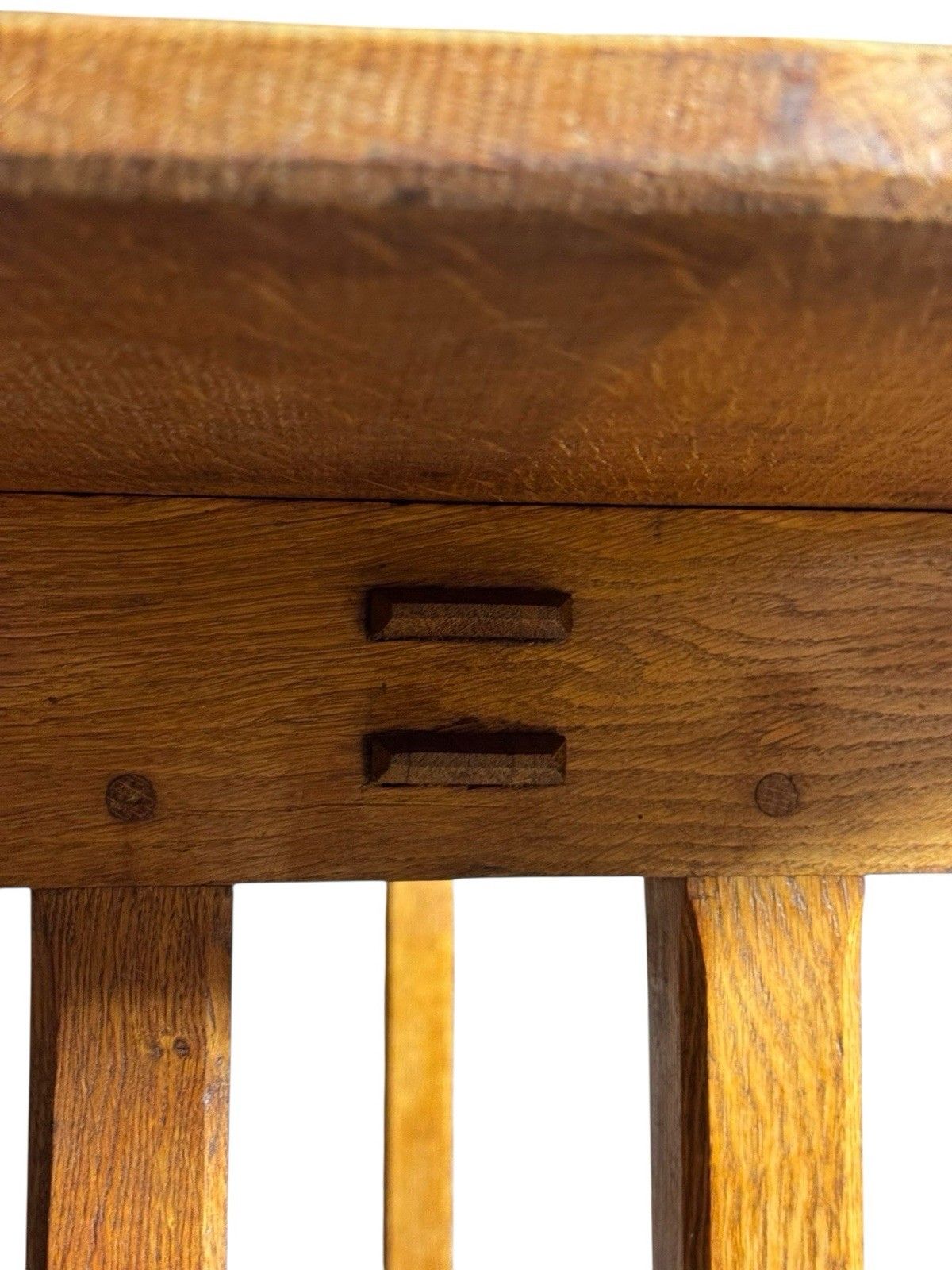 Furniture Arts And Crafts Golden Oak Refectory Table Dining Table Cotsworld School C1920s photo
