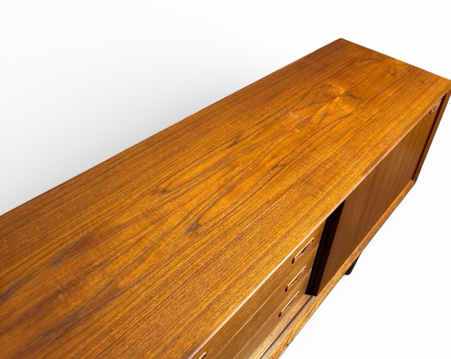 photo buy Danish Clausen And Sons Teak Sideboard Mid Century Sliding Doors Rare C1960s