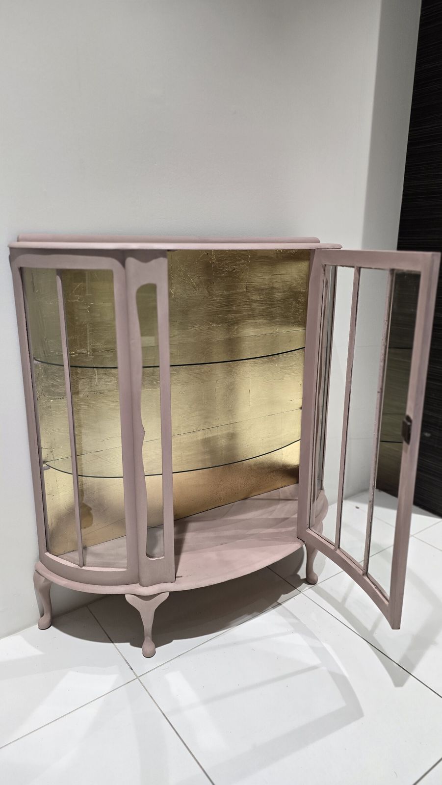 Jaipur Pink And Gold Glass Display Cabinet photo 349.0