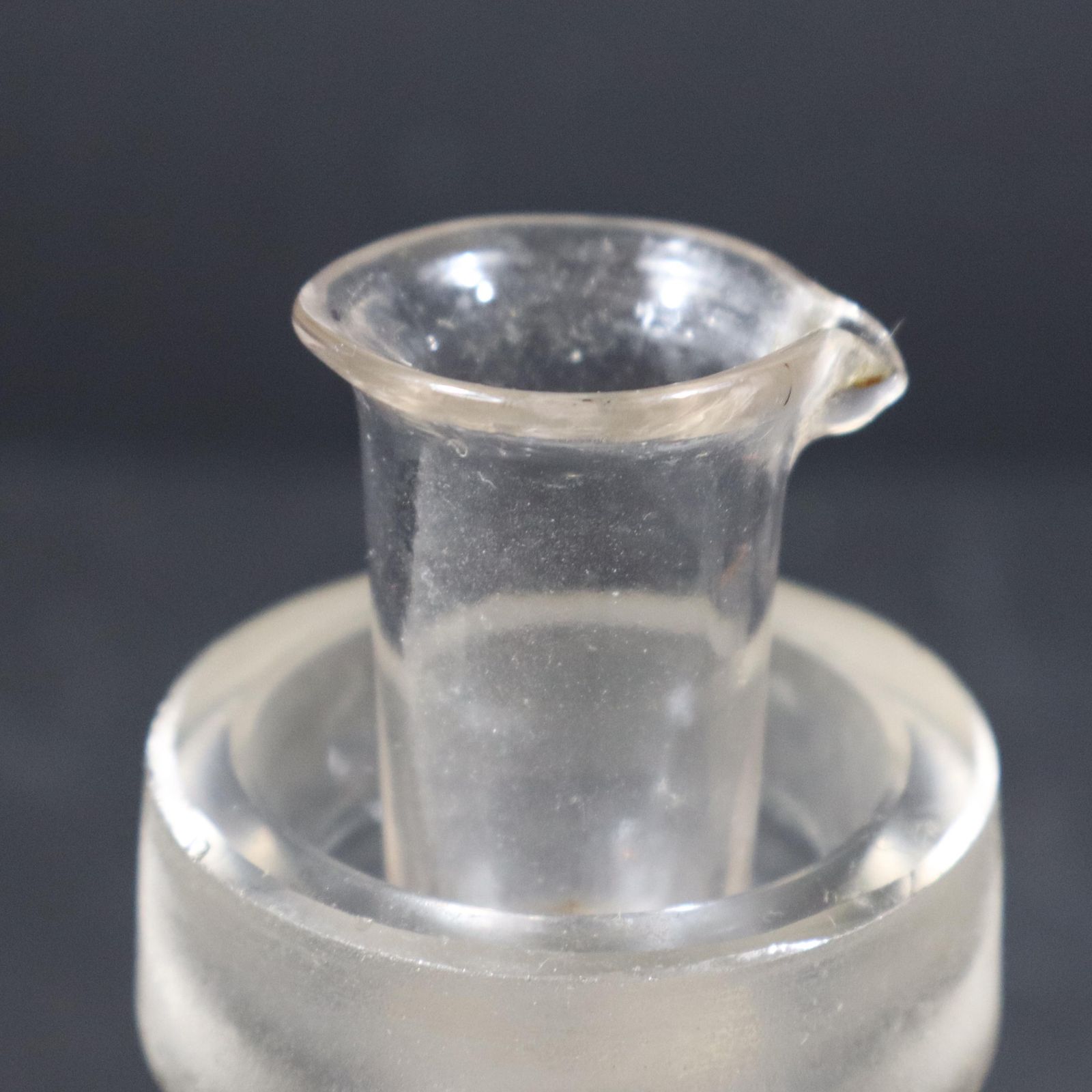 Home Decor Antique French Laboratory Oil Bottle With Large Domed Glass Stopper, 1900s Medical Curiosity photo