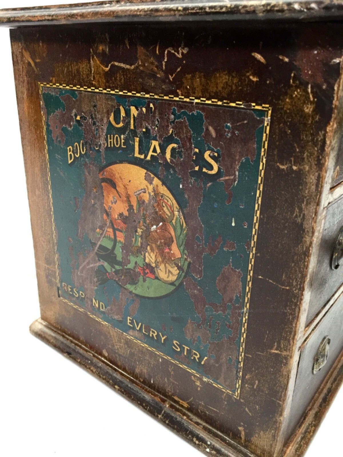 Antique Advertising Paton's Laces Haberdashery Shop Counter Drawers Cabinet photo Furniture