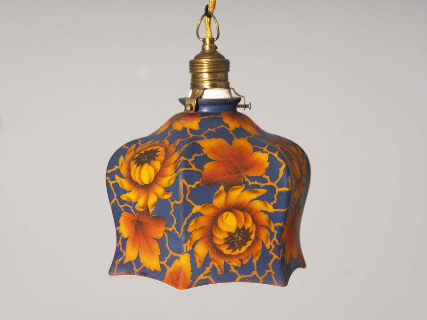 Hanglamp Met Glazen Lampenkap, Jaren 1920 photo 1228.0
