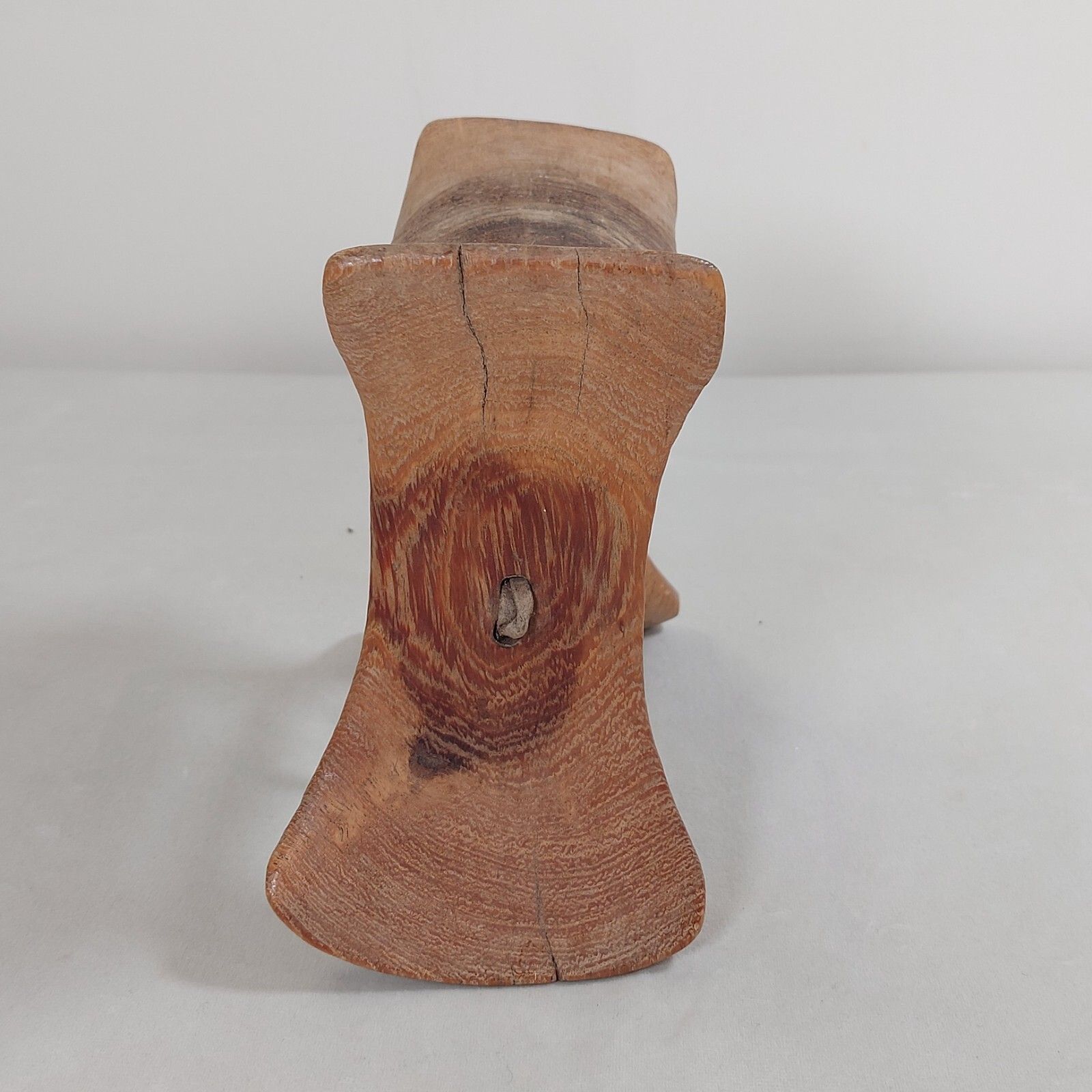 African Karamojong Wooden Headrest Neckrest Hand Carved Tribal Art Laburnum Wood photo 150.0