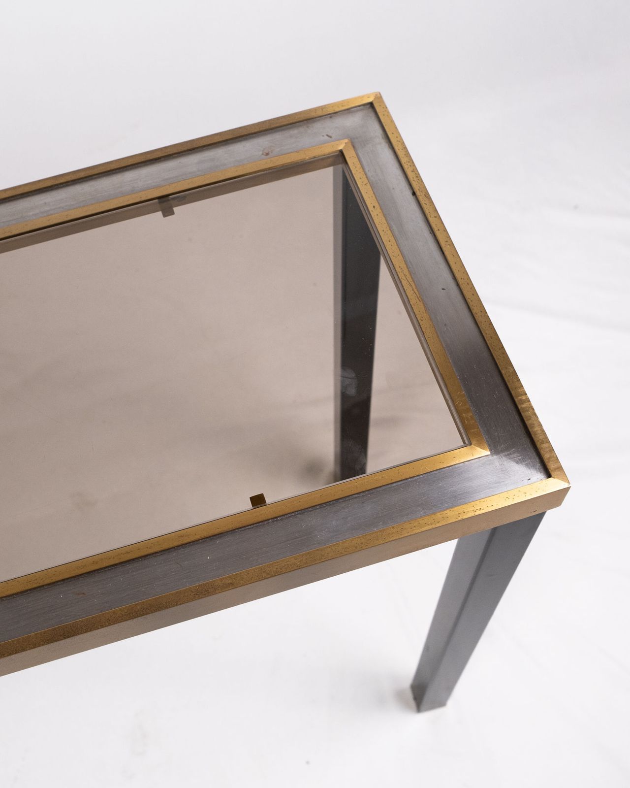 photo for sale Elegant Metal Console In The Style Of Willy Rizzo, Italy, 1970s