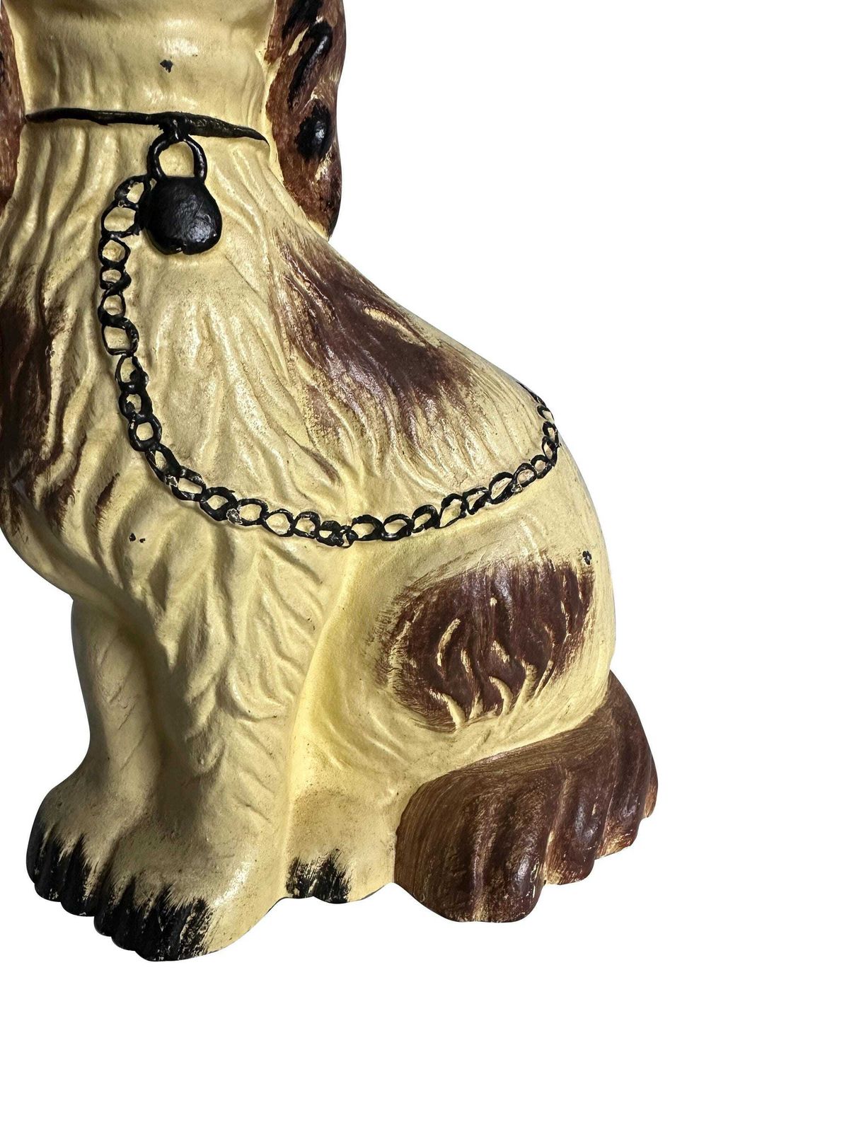 Victorian Pair Of Cast Iron Fireside Dogs / Doorstops   English Hand Painted Late 19th Century photo vinterior