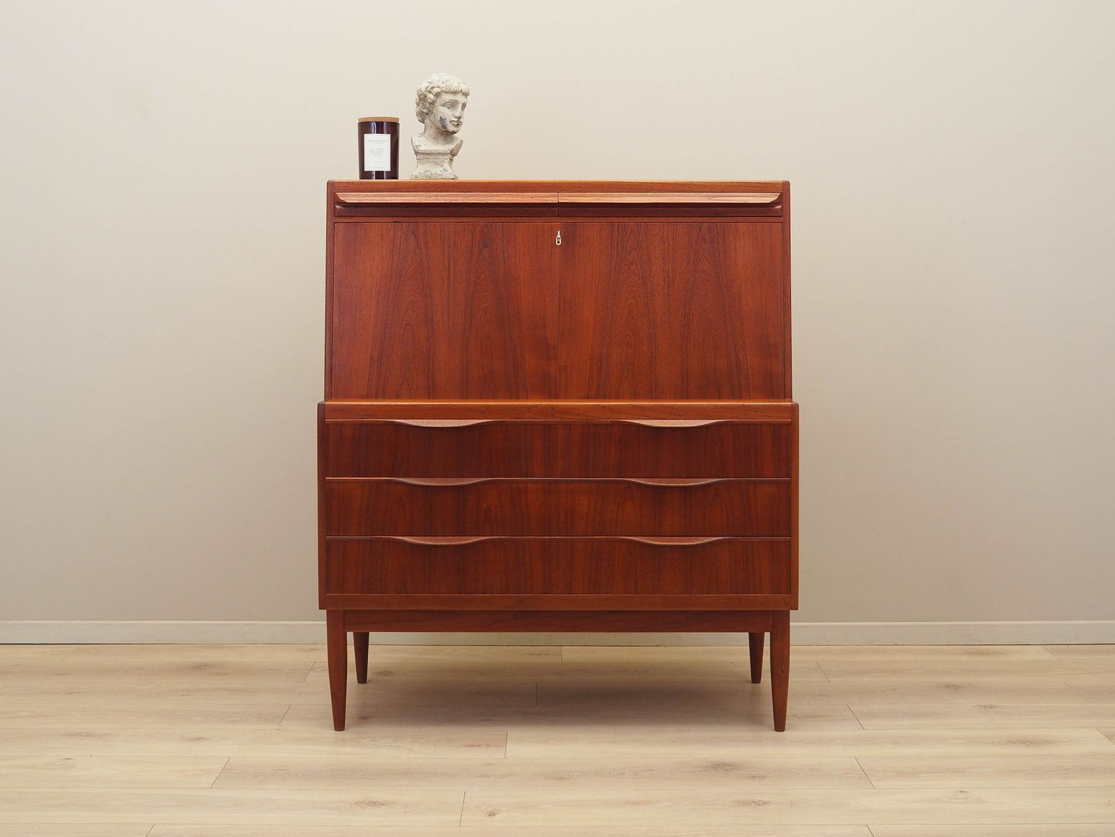 Teakhouten Secretaire, Deens Design, Jaren 1960, Ontwerper: Erling Torvits, Fabrikant: Klim Møbelfabrik photo furniture