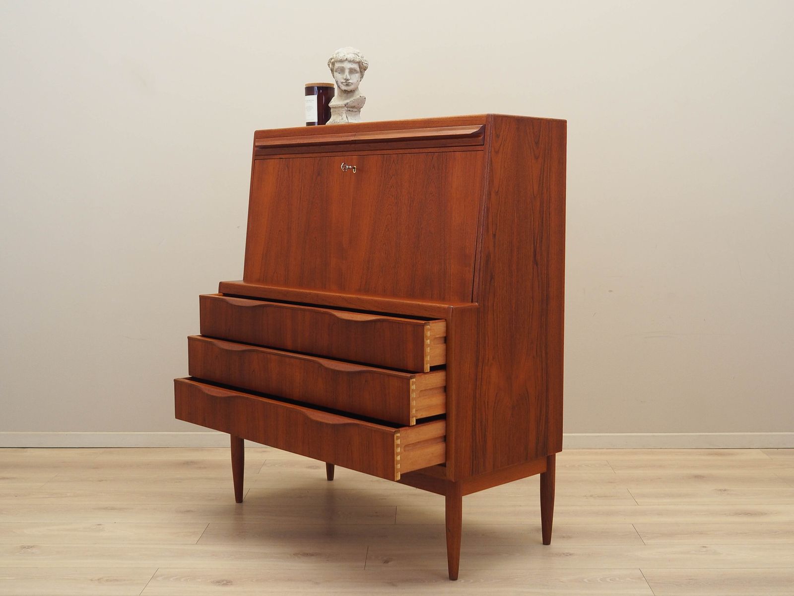 Teakhouten Secretaire, Deens Design, Jaren 1960, Ontwerper: Erling Torvits, Fabrikant: Klim Møbelfabrik photo 2229.0