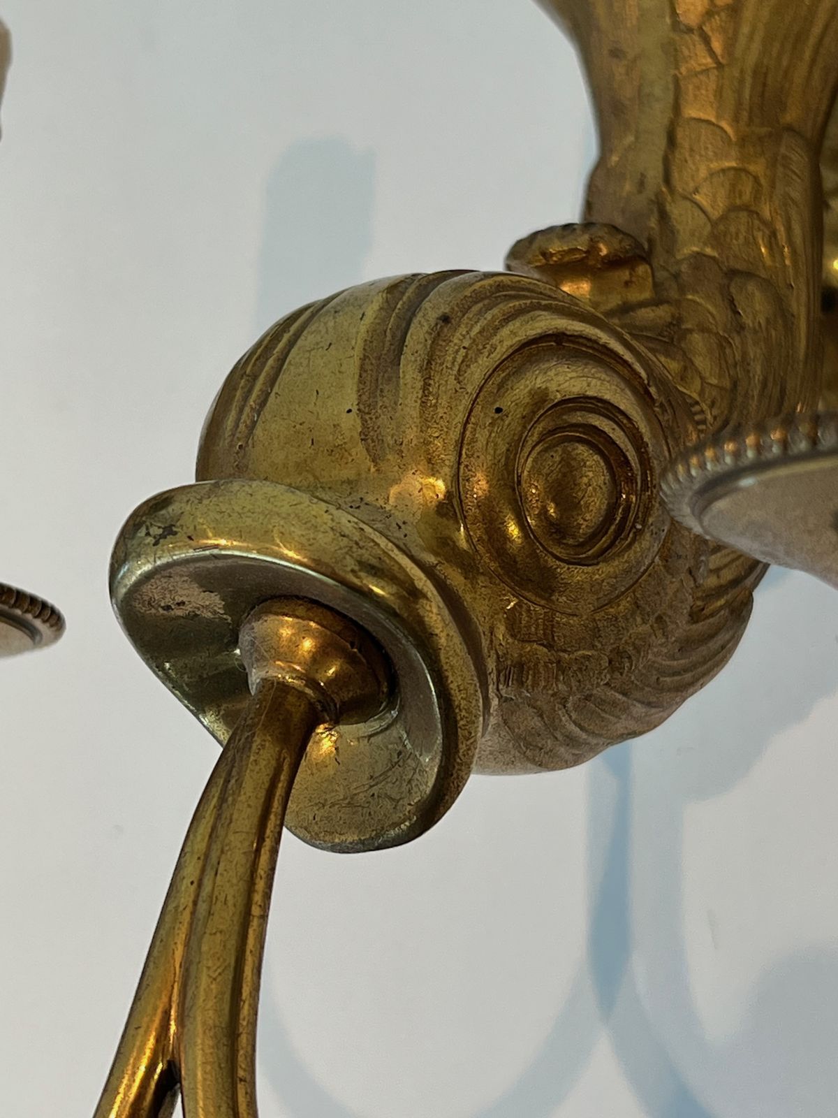 photo furniture Pair Of Bronze Dolphin Wall Sconces By Maison Jansen