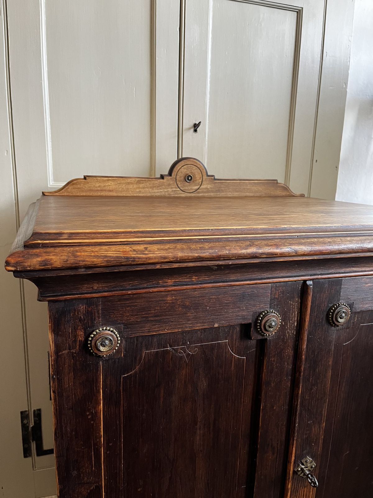 A Deep Victorian Aesthetic Movement Cupboard With Drawer photo Furniture