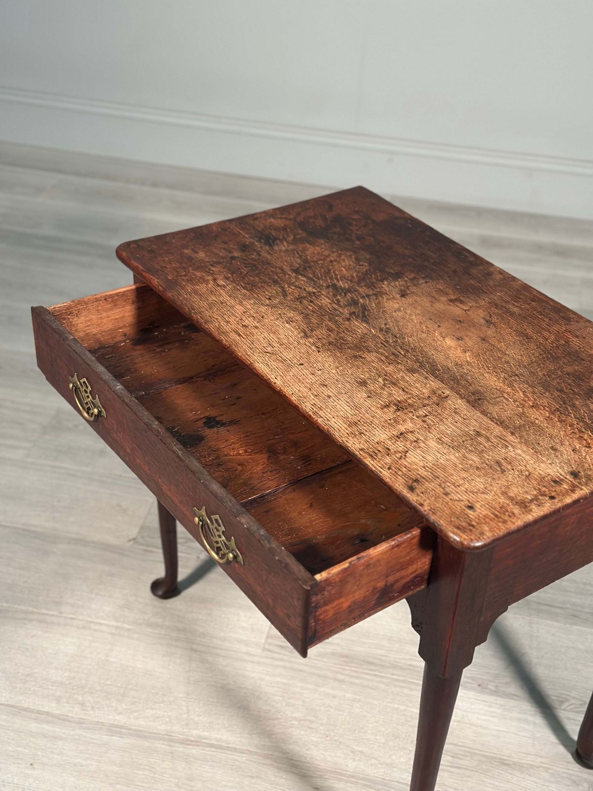 Georgian Oak Side Table C.1780 photo vintage