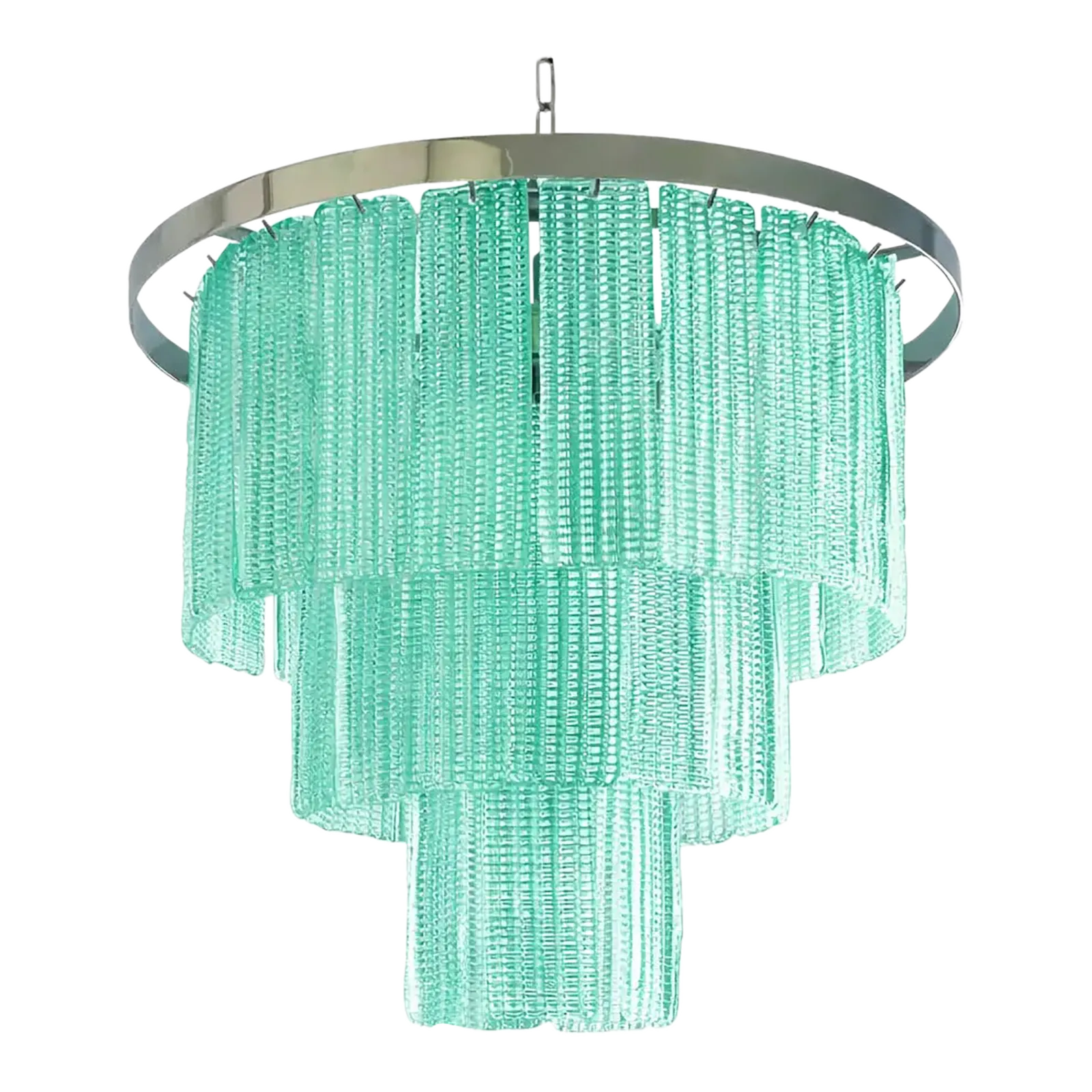 Italian Murano Glass Sputnik Chandelier – Mazzega Inspired, Contemporary Sea Green