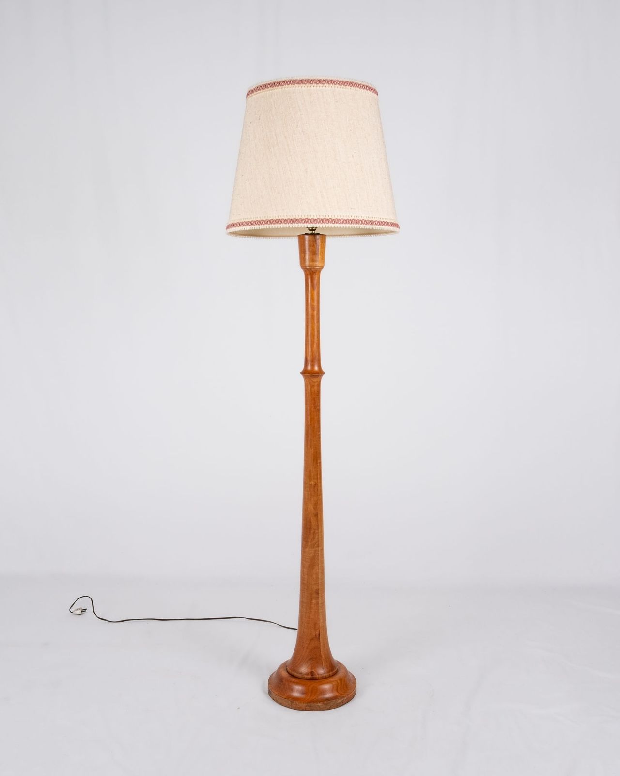 Pair Of Turned Wood Floor Lamps, France, Mid 20th Century photo 1700.0