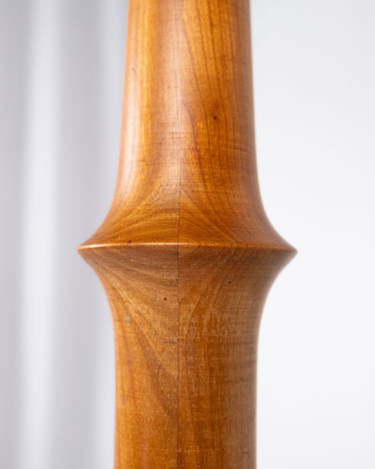 Lighting Pair Of Turned Wood Floor Lamps, France, Mid 20th Century photo