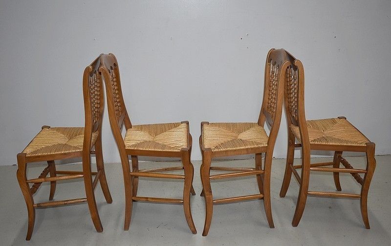 Suite Of 4 Restoration Chairs In Cherry 19th photo for sale