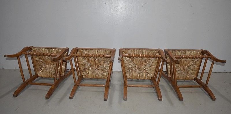 photo for sale Suite Of 4 Restoration Chairs In Cherry 19th