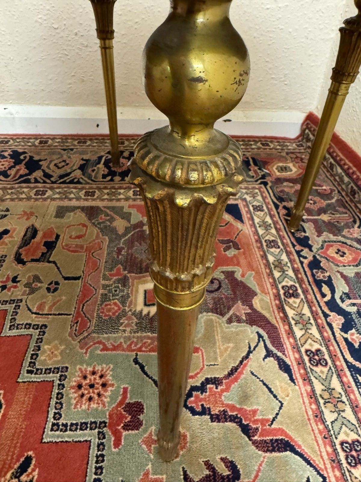 French Round Brass And Onyx Coffee Table/Accent Table photo 285.0