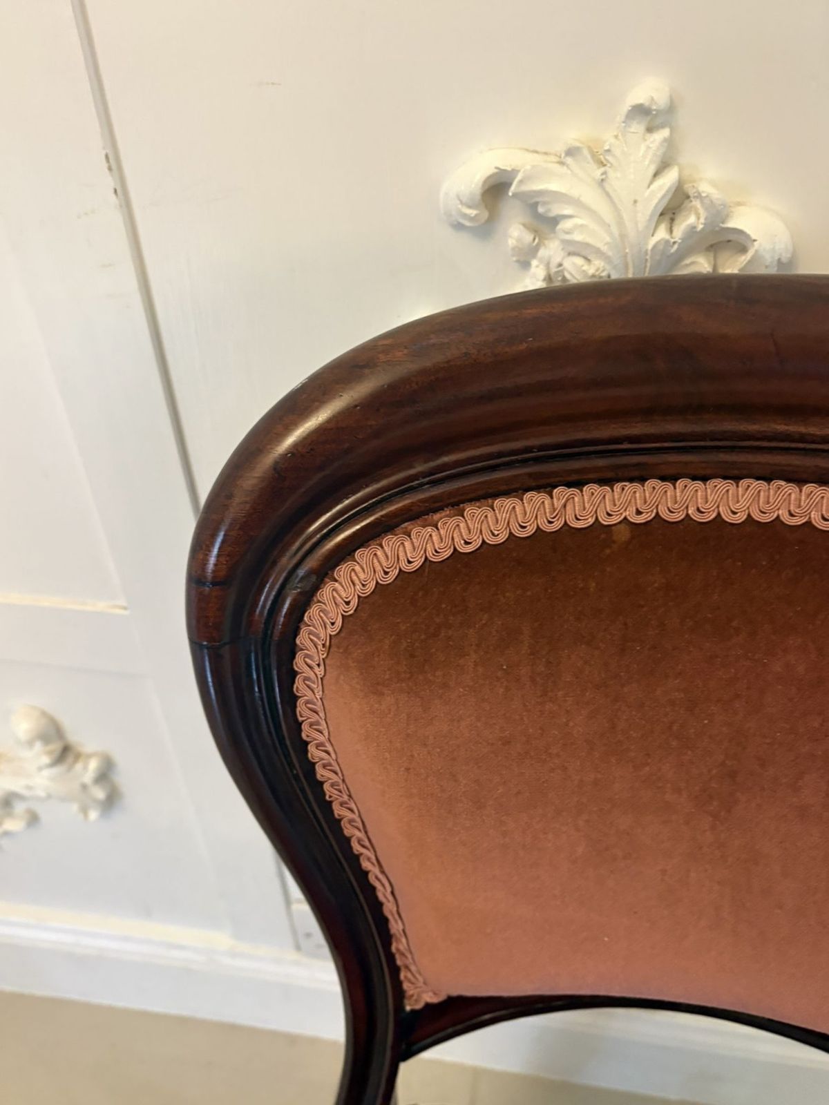 Antique Set Of 6 Mahogany Dining Chairs With Tulip Legs photo for sale