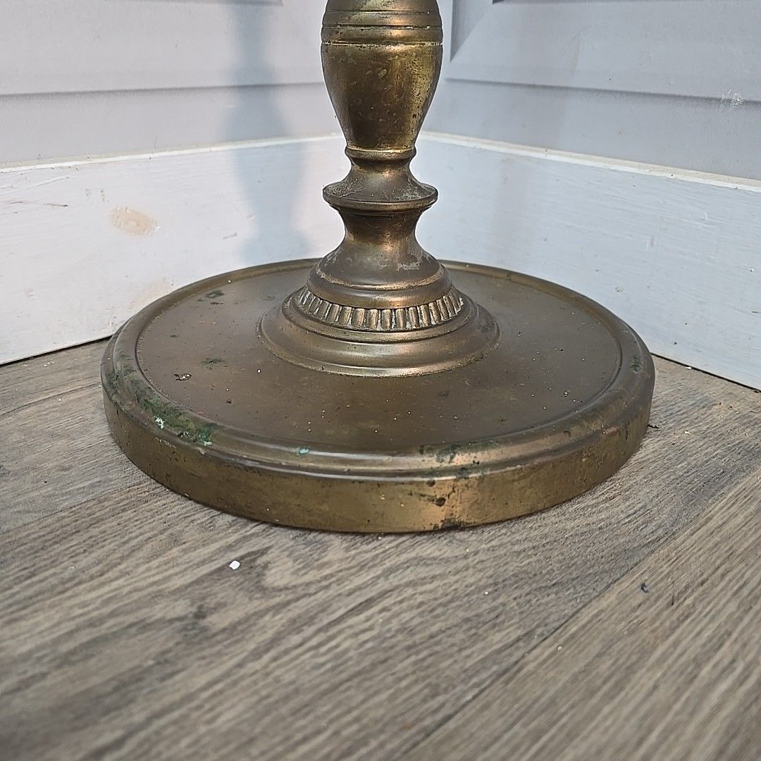 Vintage Brass Floor Lamp Barley Twist Column Antique Standard Lamp For Rewire photo for sale