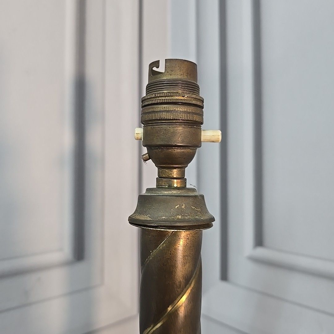 Lighting Vintage Brass Floor Lamp Barley Twist Column Antique Standard Lamp For Rewire photo