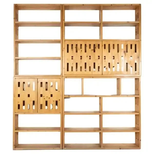 Mid Century Modern Pine Bookcase, Italy, 1970s