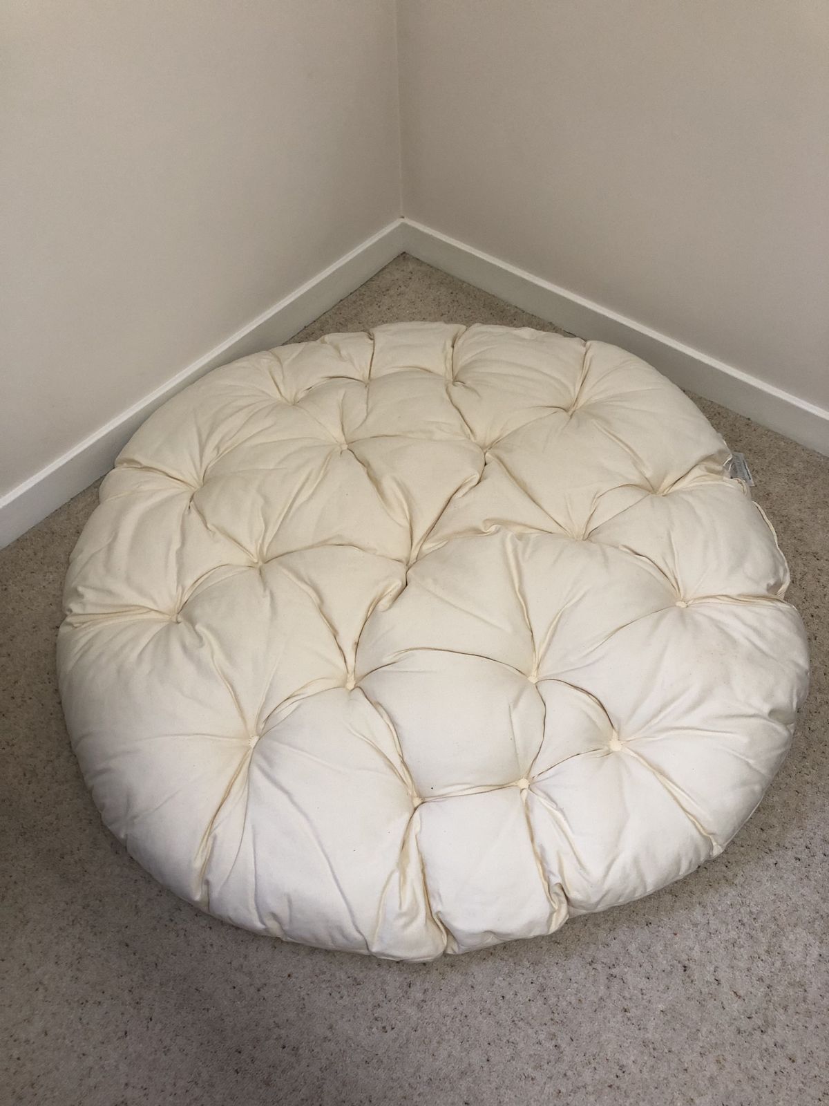 Vintage Cane Papasan Chair With Original Cushion photo for sale
