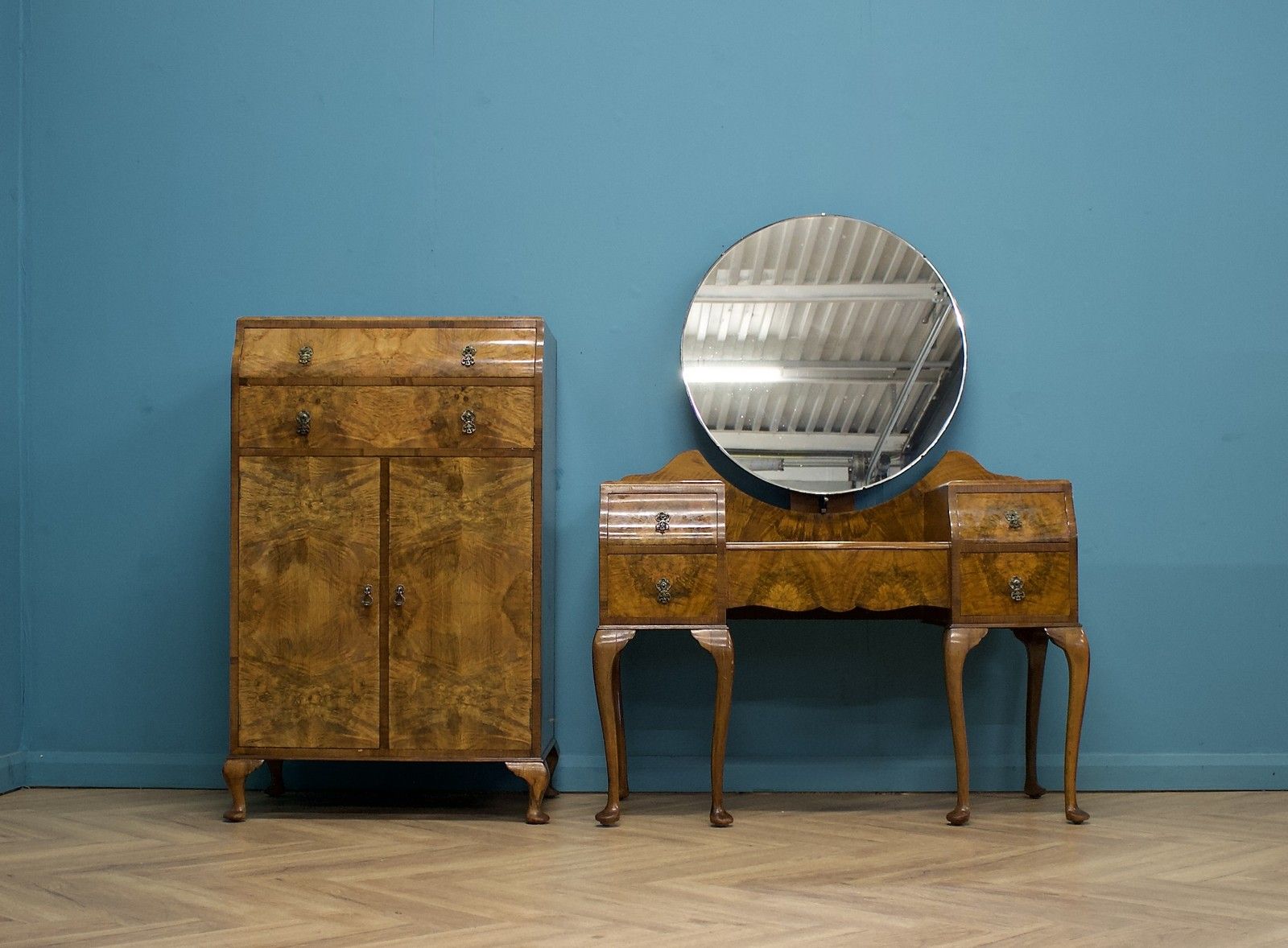 Art Deco Walnut Tallboy Linen Cabinet, 1930s #1689 photo furniture