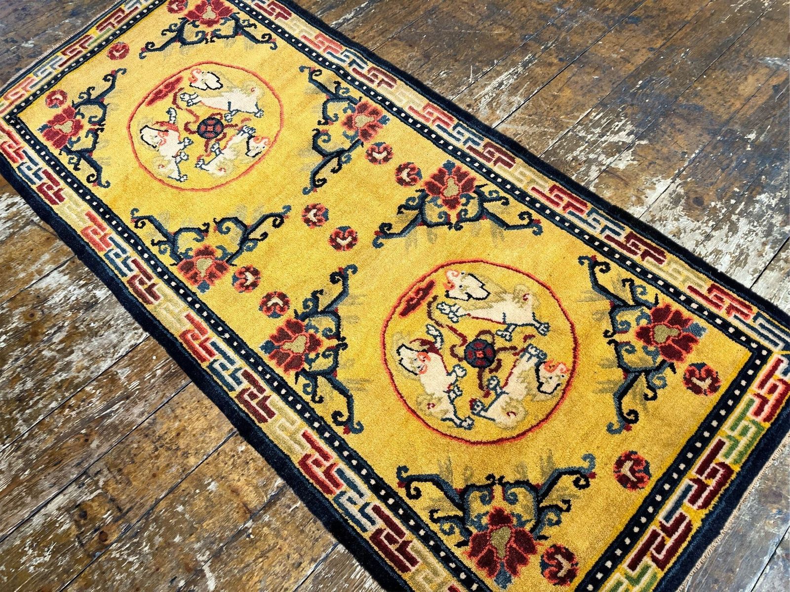 Antique Chinese Ningxia Rug 1.70m X 0.77m photo vinterior